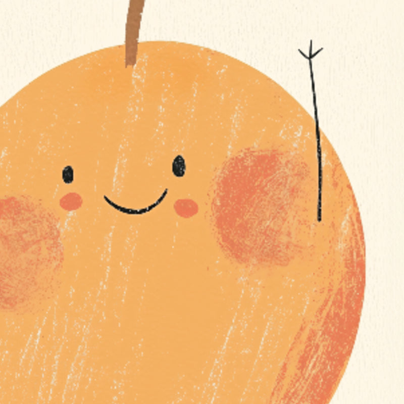 Cute-Happy-Peach-Fruit-Scandi-Nursery-Print-detail