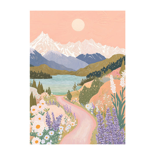 Pastel-Floral-Landscape-print