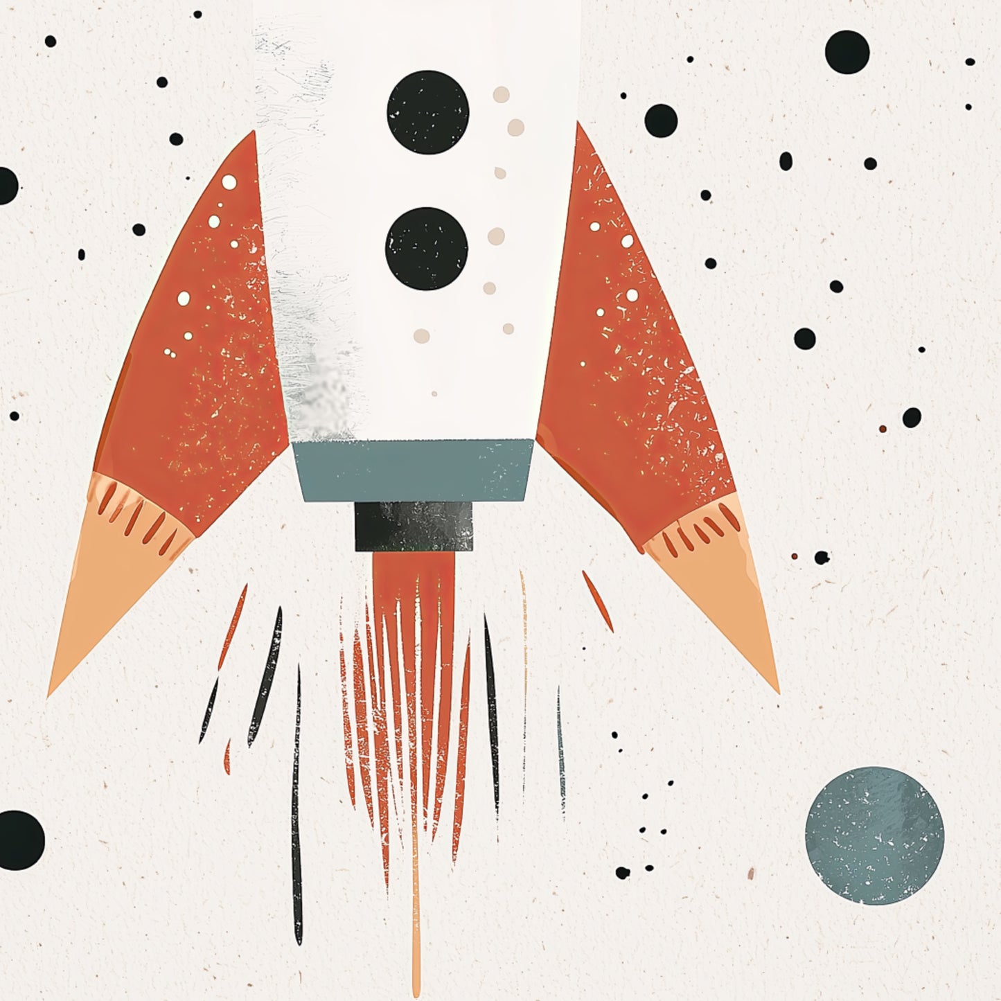 Space-Rocket-Wall-Print-Art-detail