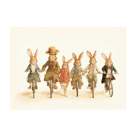 charming-rabbit-family-vintage-art-print