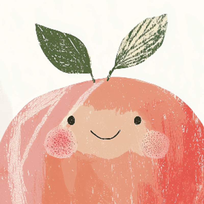 cute-happy-apple-wall-art-print-detail