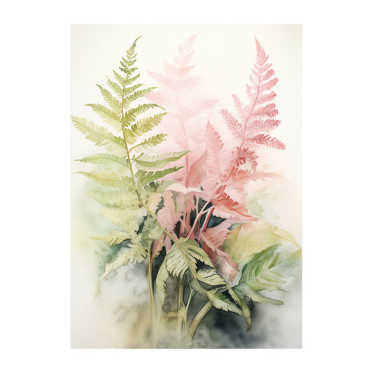 delicate-english-ferns-watercolour-print