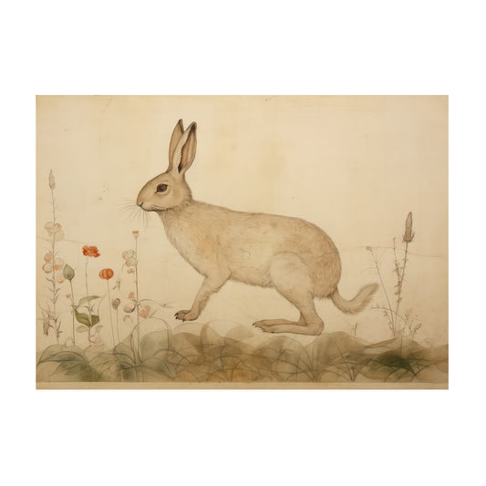 elegant-hare-woodland-print