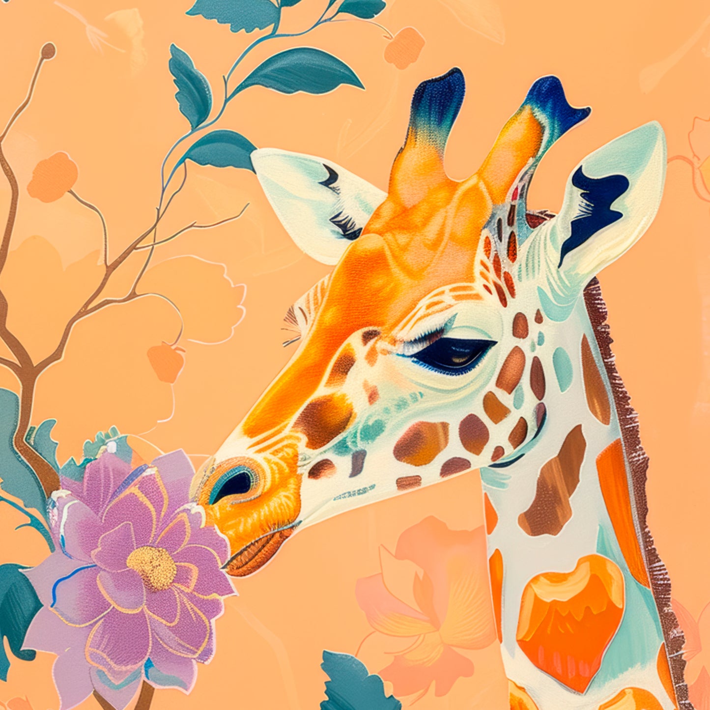 giraffe-with-flowers-japanese-style-detail