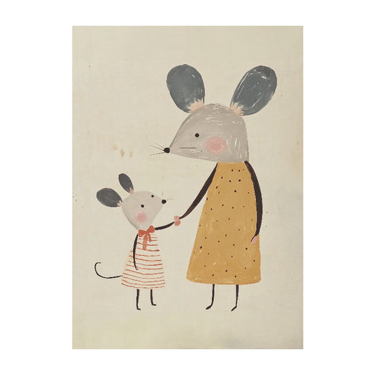 mouse-mum-child-Scandinavian-Childrens-Wall-Art-Poster