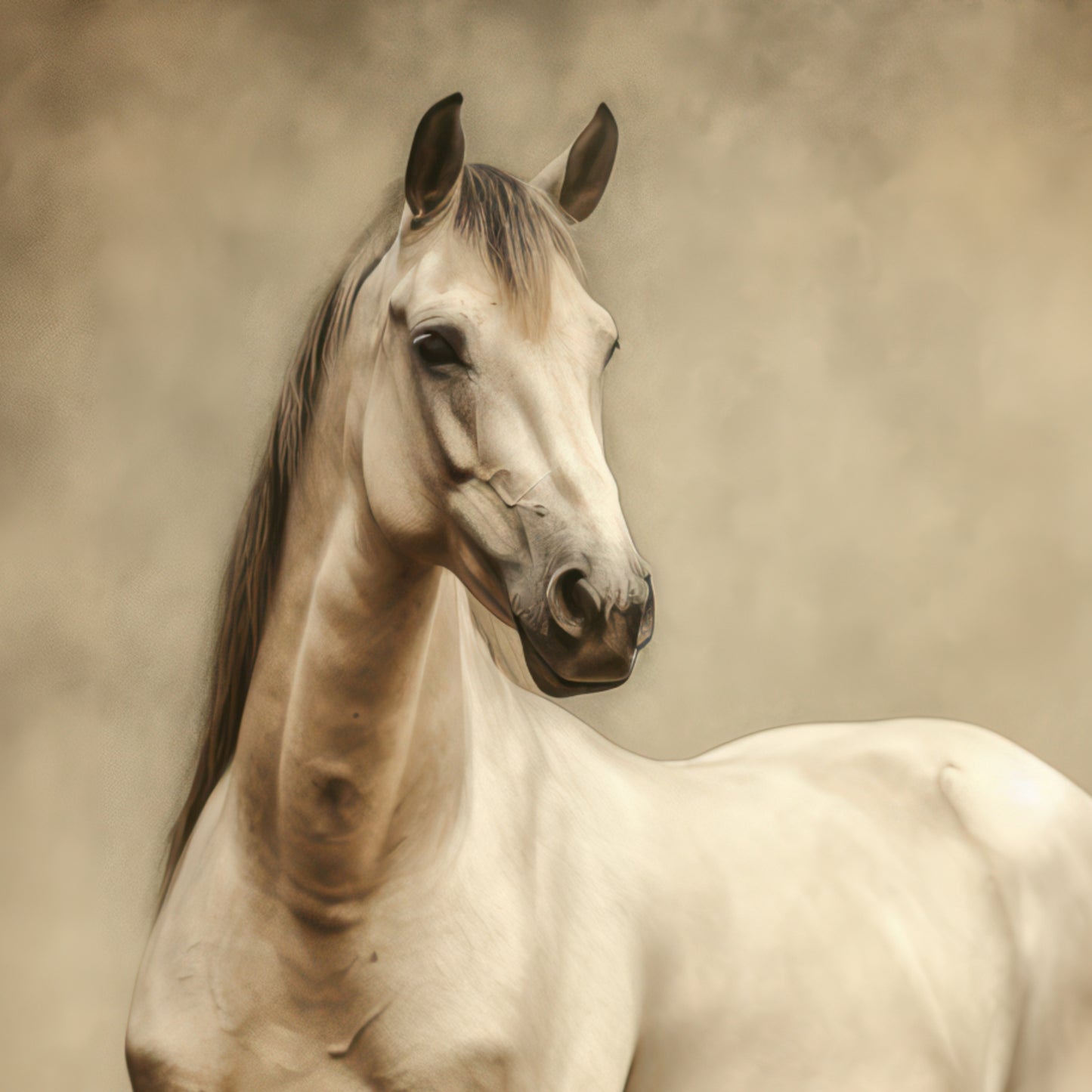 stunning-classic-horse-sepia-print