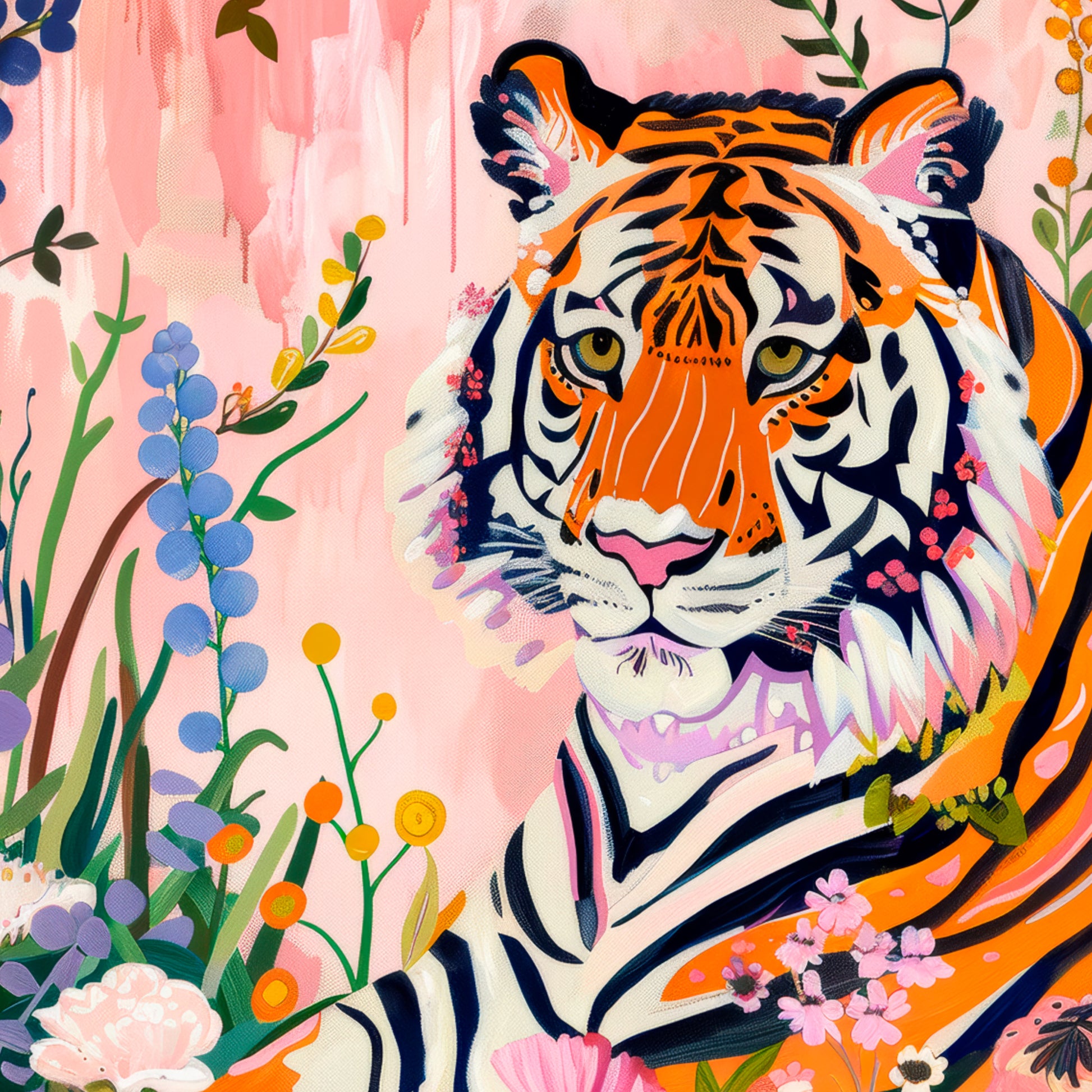 tiger-amongst-beautiful-flowers-detail